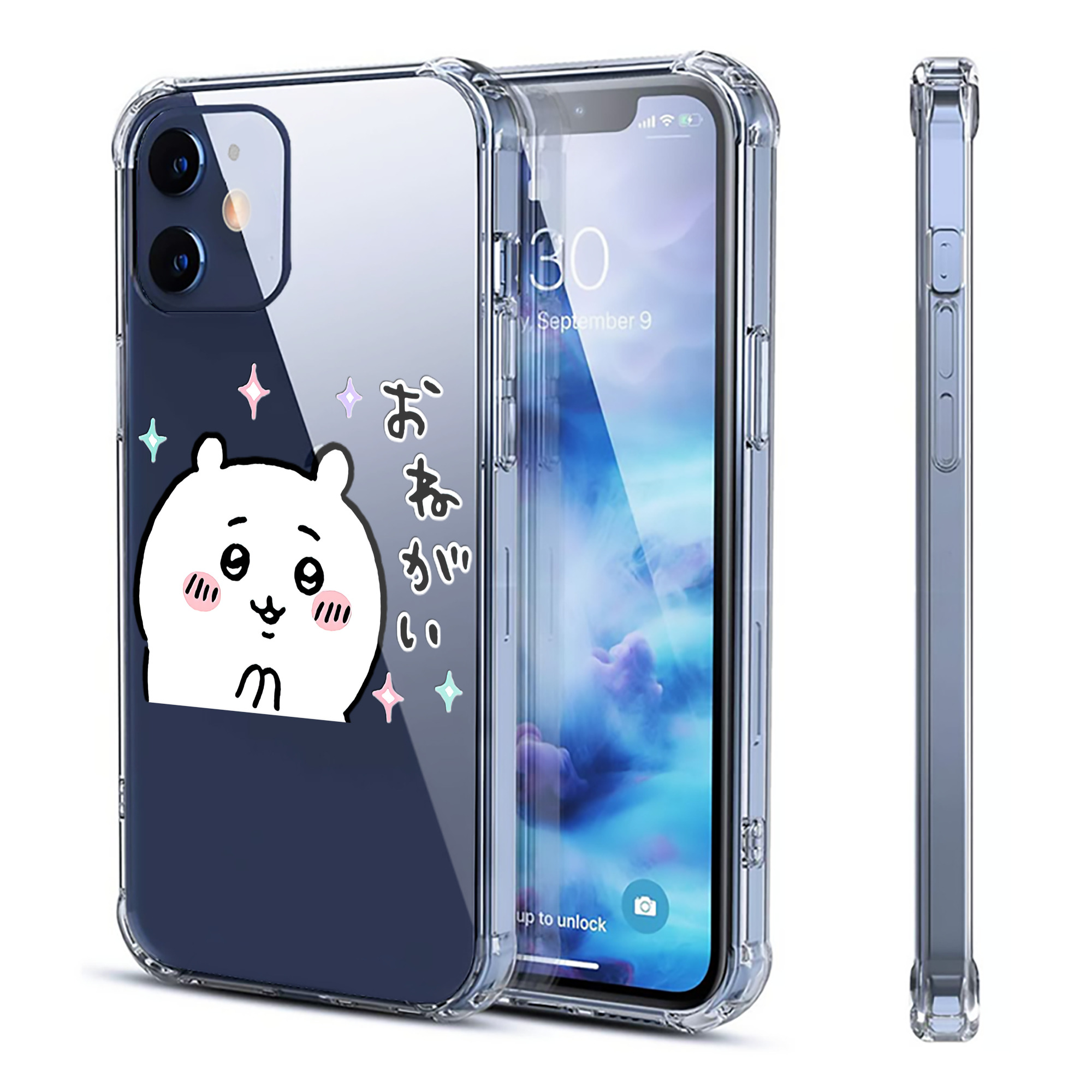 （画像用） ちいかわ ちいかわ Chii-kawa chiikawa 【iPhone 12シリーズ対応】透明スマホケース（クリアソフトケース）